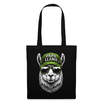 Papa Llama Cap Design - Tote Bag - black - Front