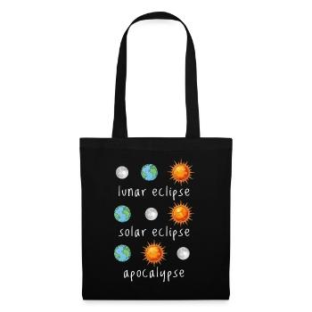 Lunar Eclipse Solar Eclipse Apocalypse Humor - Tote Bag - black - Front