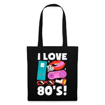 Retro Back to the 80s Vintage Design - Stoffbeutel - Schwarz - Vorne