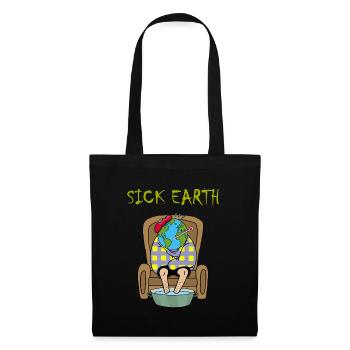La planète Terre est malade - Sac en tissu - noir - Devant