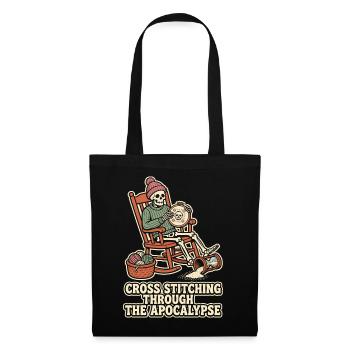 Cross Stitching Through The Apocalypse - Stoffbeutel - Schwarz - Vorne