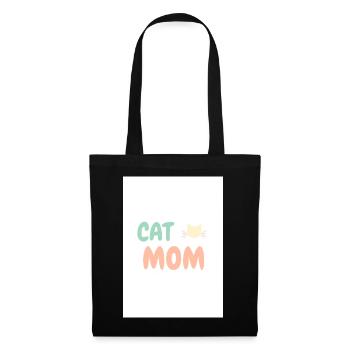 Cat Mom Katzenliebhaber Design - Stoffbeutel - Schwarz - Vorne