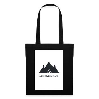 Adventure Awaits Berge Design - Stoffbeutel - Schwarz - Vorne