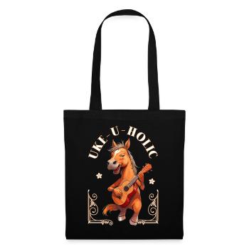 Uke-u-holic Horse - Tote Bag - black - Front