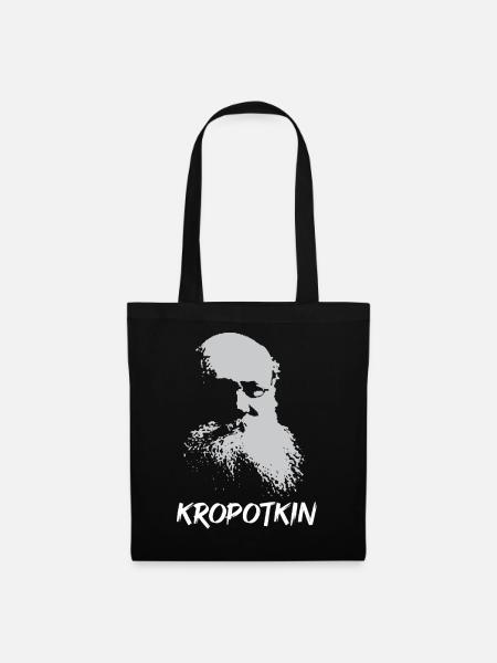 Peter Kropotkin, revolutionärer Denker, Silhouette - Stoffbeutel - Schwarz
