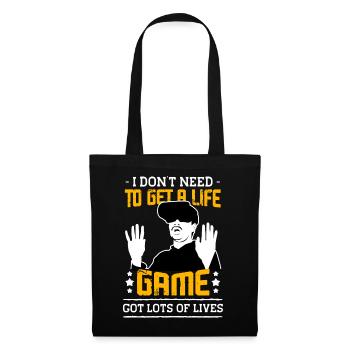 Game Got Plenty Lives Tee - Stoffbeutel - Schwarz - Vorne