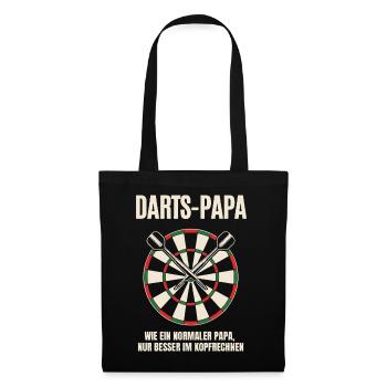 Dartspieler Vater Vatertag Dartboard Rot Grün - Stoffbeutel - Schwarz - Vorne