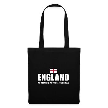 No Helmets No Pads Just Balls England Rugby - Stoffbeutel - Schwarz - Vorne