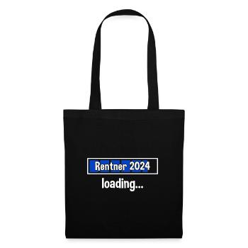 Rentner 2024 Loading... Rente 2024 - Stoffbeutel - Schwarz - Vorne