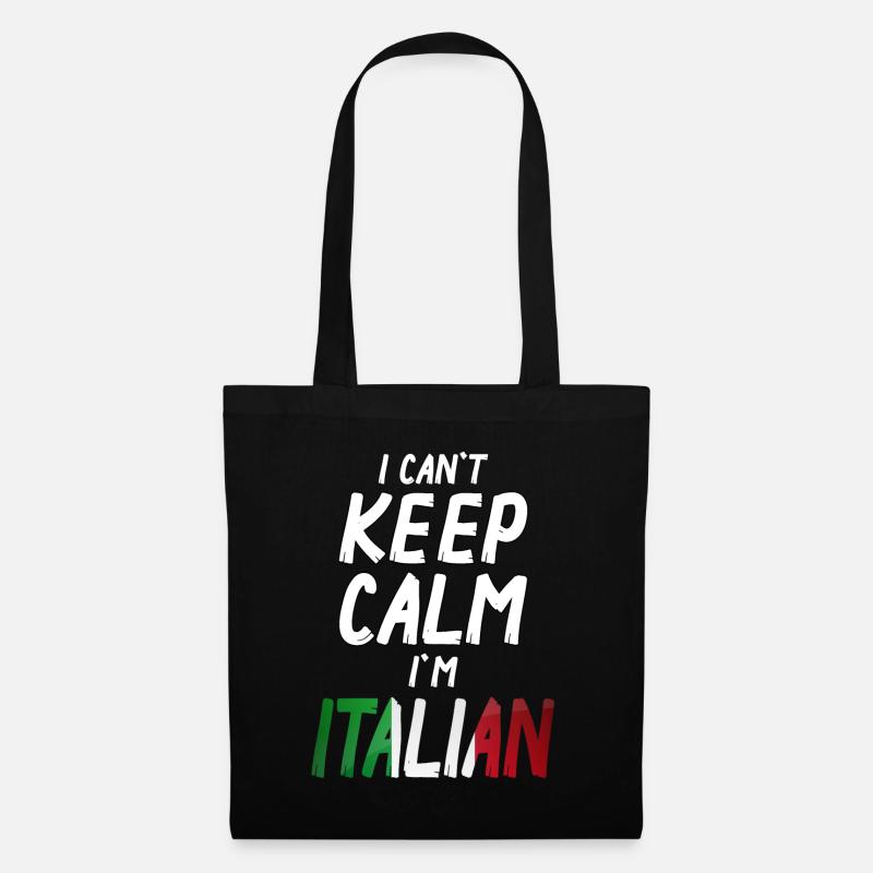 I can´t Keep Calm I´m Italian - Stoffbeutel - Schwarz