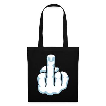 The Finger Hand Signal (Fuck Off / Fuck You) - Tote Bag - black - Front