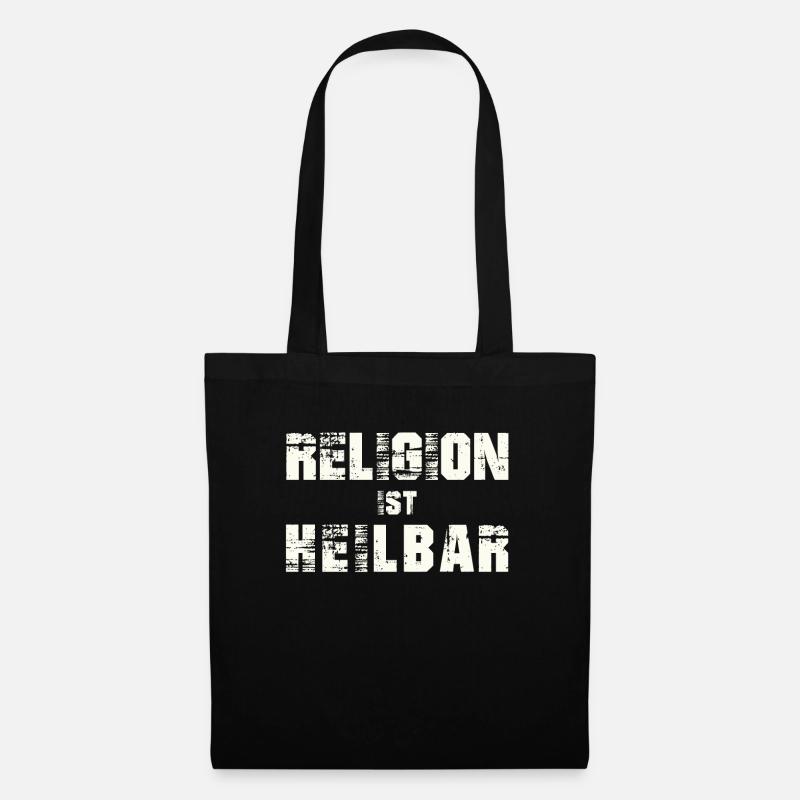 Religion Atheist - Stoffbeutel - Schwarz