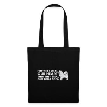 Ils volent notre cœur Samoyède - Sac en tissu - noir - Devant