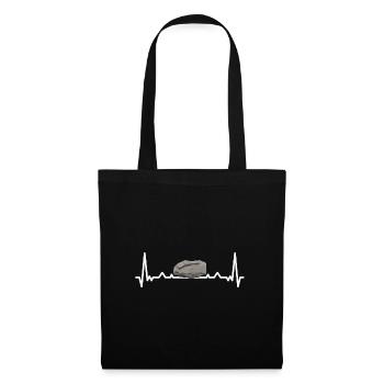 Collectionneur de roches Heartbeat Collecte de roches - Sac en tissu - noir - Devant