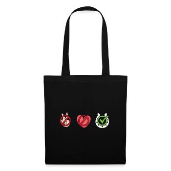 Rider Peace Love Eventing - Tote Bag - black - Front