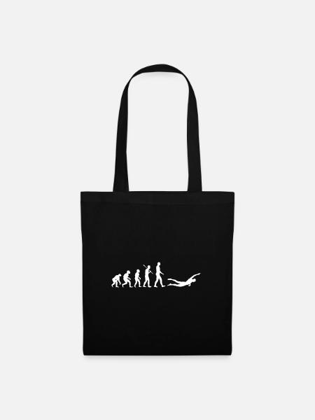 Human Evolution Swimmer - Stoffbeutel - Schwarz