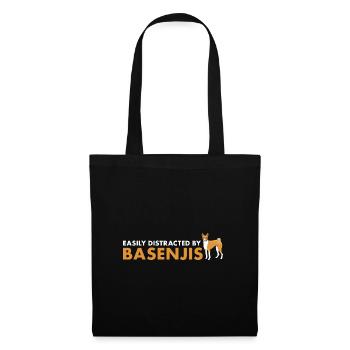 Dog Easily Distracted By Basenji - Tote Bag - black - Front