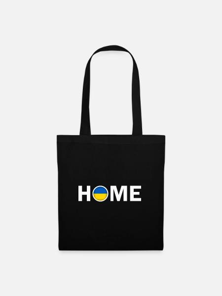 Home Ukraine Flag - Stoffbeutel - Schwarz