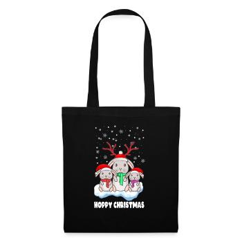 Rabbit Christmas Hoppy Christmas bunnies - Tote Bag - black - Front