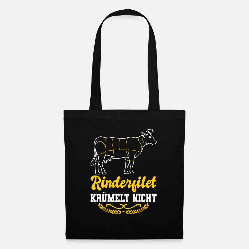 Rinderfilet krümelt nicht Grill - Stoffbeutel - Schwarz