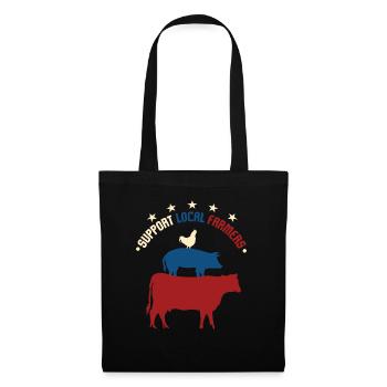 Support Your Local Farmers Pride - Stoffbeutel - Schwarz - Vorne