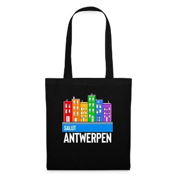 antwerpen - Stoffbeutel - Schwarz - Vorne