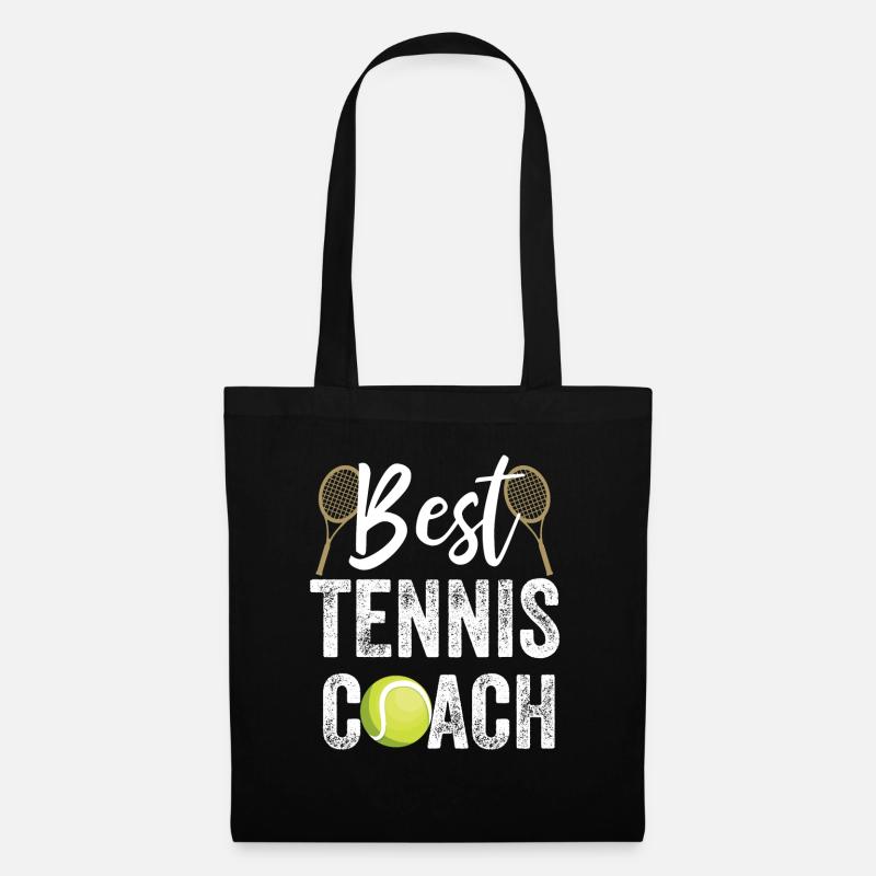 Bester Tennistrainer Tennistrainer Coaching - Stoffbeutel - Schwarz