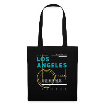 Los Angeles Streetwear Schriftzug Kalifornien - Stoffbeutel - Schwarz - Vorne