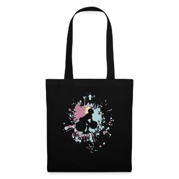 Fitness Haltérophilie Couleur Splash - Sac en tissu - noir - Devant