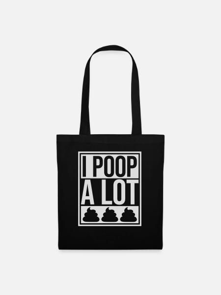 Je fais beaucoup caca - Sac en tissu - noir