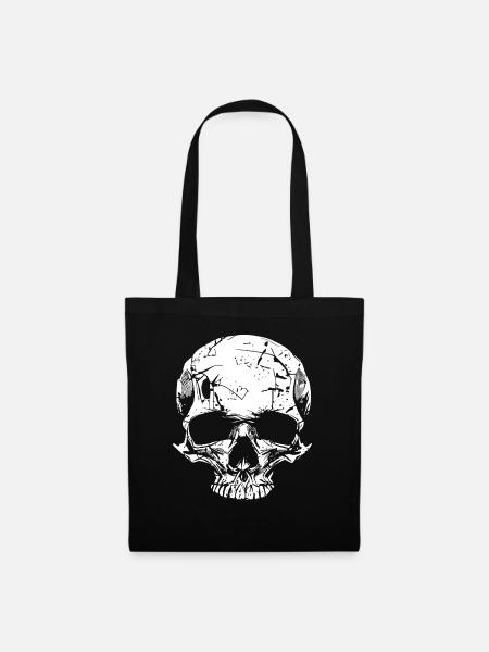 Totenkopf - Stoffbeutel - Schwarz