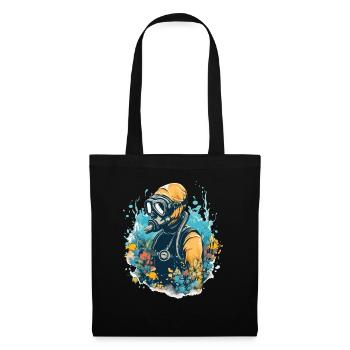 Thierry le plongeur - Sac en tissu - noir - Devant