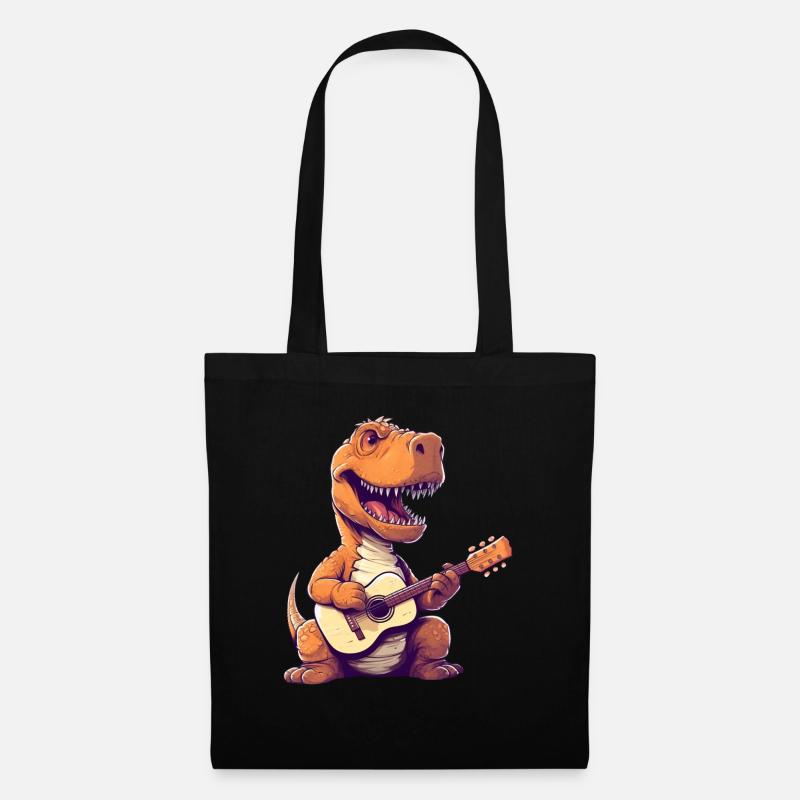 Trex Giitarrist Gitarrenspieler - Stoffbeutel - Schwarz
