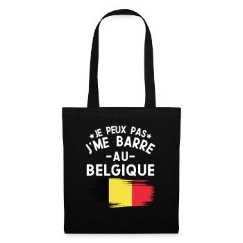 Je Peux Pas J'me Barre Au Belgique Vacances - Sac en tissu - noir - Devant