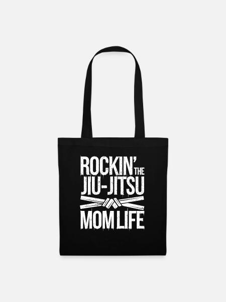 Power-Spruch für Jiu-Jitsu-Mamas - Stoffbeutel - Schwarz