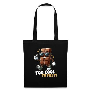 Barre de chocolat fraîche - Sac en tissu - noir - Devant