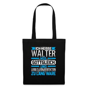 WALTER - Gottgleich - Stoffbeutel - Schwarz - Vorne