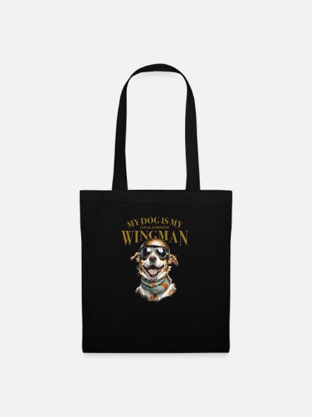 My Dog is my Wingman - Stoffbeutel - Schwarz