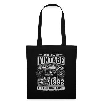 1992 Vintage Anniversaire Cafe Racer Moto - Sac en tissu - noir - Devant