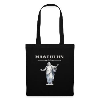Masthuhn Bodybuilding Meme‑Statue Satire T‑Shirt - Stoffbeutel - Schwarz - Vorne