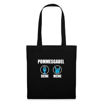 Pommesgabel .... your .... my - Tote Bag - black - Front