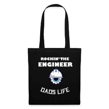 Rockin' the Engineer Dads Life Programmers Math Ge - Stoffbeutel - Schwarz - Vorne