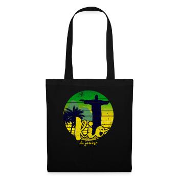 Rio de Janeiro rétro - Sac en tissu - noir - Devant