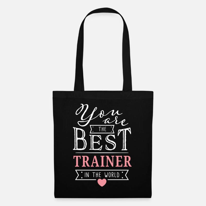 Best Trainer Beste Trainerin der Welt Geschenkidee - Stoffbeutel - Schwarz