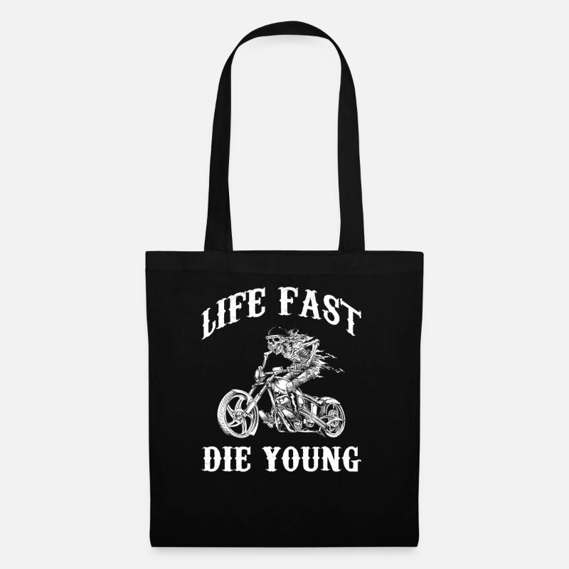 Life Fast Die Young Grafik - Stoffbeutel - Schwarz