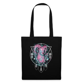 Bélier Signe Spirituel - Sac en tissu - noir - Devant