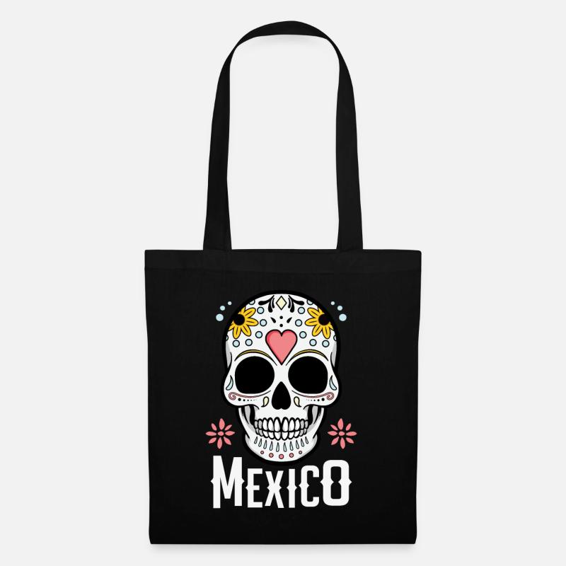 Sugar Skull Mexico - Tote Bag - black