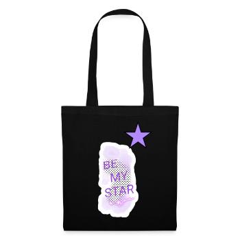 J’aime les vêtements / Sois ma star - Sac en tissu - noir - Devant