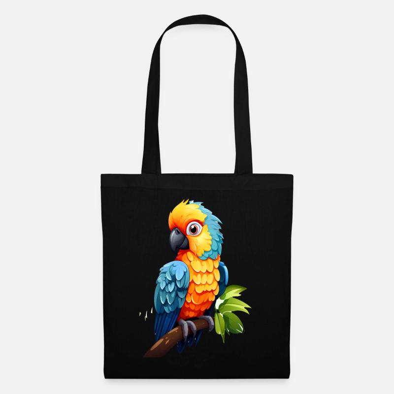Cute Parrot Baby - Stoffbeutel - Schwarz