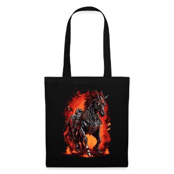 Horse Pony Hell Fire Flame - Tote Bag - black - Front